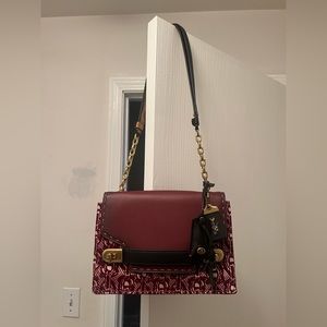 Coach 1941 fabric/leather swagger chain crossbody *Rare*